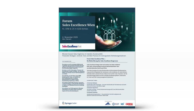 Cover Veranstaltungsflyer Forum Sales Excellence Wien 2026