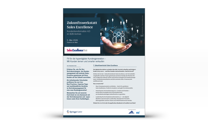 Cover Veranstaltungsflyer Zukunftswerkstatt Sales Excellence 2026